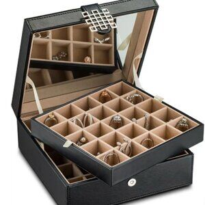 Luxury Jewelry Box NEW Lined 50 compartment stackable